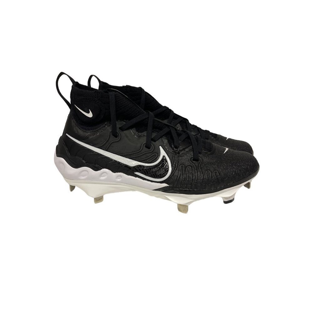 NEW! Nike React Alpha Huarache NXT Baseball Metal Cleats Black Shoes Size 7